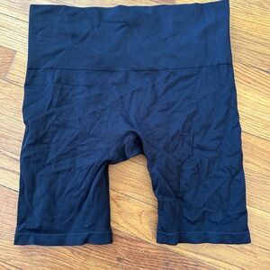 Black ripped biker shorts